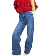 Spodnie damskie - Spodnie jeansowe damskie Jeansy baggy klasyczne niebieskie KATHRYN-40 - miniaturka - grafika 1