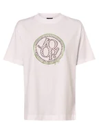 Koszulki i topy damskie - JOOP! T-shirt damski Kobiety Bawełna biały nadruk, 40 - miniaturka - grafika 1