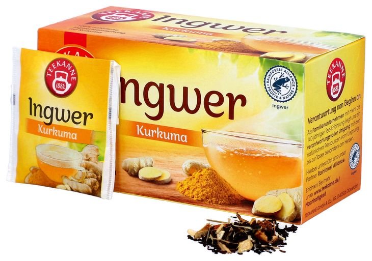 Teekanne Herbata Ekspresowa Imbir Kurkuma 18 sztuk z Niemiec