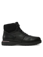 Botki męskie - Tommy Hilfiger Trzewiki Corporate Warm Outdoor Lth Boot FM0FM05148 Czarny - miniaturka - grafika 1