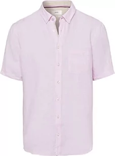 BRAX Męska koszula lniana Dan U AIRWASHED Linen z krótkim rękawem, Optimism, L, Optimism, L - Koszule męskie - miniaturka - grafika 1