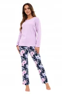 Piżamy damskie - CORNETTE PIŻAMA DAMSKA DR 145/462 NATALIE XL GRANAT - miniaturka - grafika 1