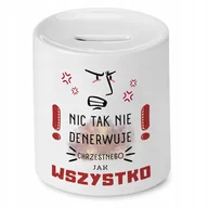 Skarbonki - Skarbonka Dla Chrzestnego na Urodziny Prezent z Nadrukiem ze Zdjęciem - miniaturka - grafika 1