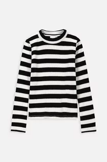 Swetry dla dziewczynek - Coccodrillo sweter dziecięcy kolor czarny - grafika 1