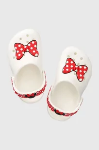 Crocs klapki dziecięce CLASSIC DISNEY MINNIE MOUSE kolor biały - Buty dla dziewczynek - miniaturka - grafika 1