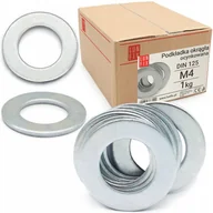 Śruby i nakrętki - Podkładka okrągła płaska M4 zwykła ocynkowana standardowa DIN 125 1kg - miniaturka - grafika 1