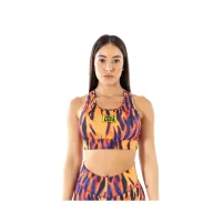 Bielizna sportowa damska - Biustonosz sportowy LABELLAMAFIA SPORTS BRA FLAME WHITE - miniaturka - grafika 1