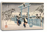 Obrazy i zdjęcia na płótnie - Snow at the Gion Shrine, Hiroshige - obraz na płótnie Wymiar do wyboru: 40x30 cm - miniaturka - grafika 1