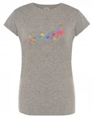 Koszulki i topy damskie - T-Shirt damski nadruk kolorowe Nutki MUZYKA r.XXL - miniaturka - grafika 1