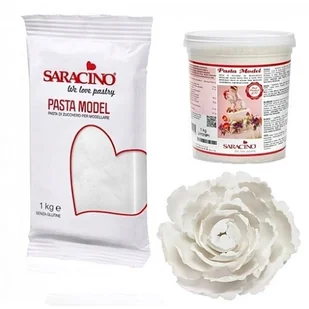 Masa cukrowa Saracino 1kg biała LUKIER PLASTYCZNY DO FIGUREK IDEALNA - Dodatki do ciast w proszku - miniaturka - grafika 1