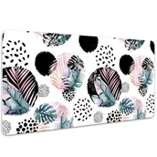 Podkładki na biurko - Duża podkładka na biurko Abstrakcja liście 100x50cm, Dywanomat - miniaturka - grafika 1