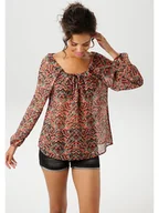 Bluzki damskie - Aniston Bluzka w kolorze miętowo-czarno-jasnoróżowym - miniaturka - grafika 1