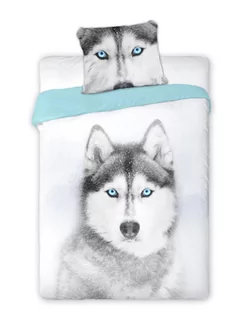 Faro Pościel Młodzieżowa Husky Biało-Niebieska 287 00020111 - Pościel dla dzieci - miniaturka - grafika 1
