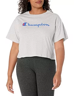 Koszulki i topy damskie - Champion Koszulka damska The Cropped Tee, Oxford Gray, M - grafika 1