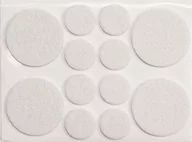 Meble modułowe i akcesoria - Vorel Podkładki filcowe mix, 20 i 38 mm, białe 12 sztuk 74838 - miniaturka - grafika 1