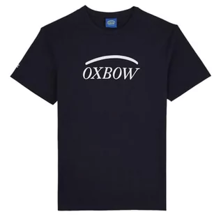 Koszulki męskie - OXBOW T-shirt męski, Głęboki granatowy, S - grafika 1