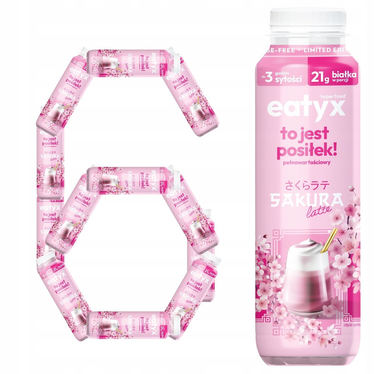 eatyx Pełnowartościowe Danie Gotowe W Płynie Sakura Latte Wiśnia Japońska 300 ml x6