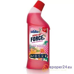 Żel do WC Action Gel Force 1L kwiat - Środki do WC - miniaturka - grafika 1