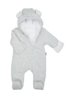 Pajacyki dla niemowląt - Chłopięcy pajac dresowy z luną samoloty szary Nicol - miniaturka - grafika 1