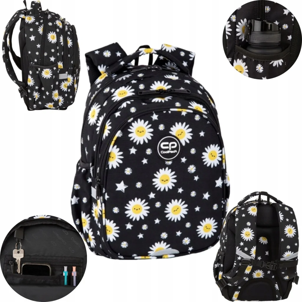 PLECAK SZKOLNY MLODZIEZOWY COOLPACK DAISY 1-3 KLASA CZARNY DLA DZIEWCZYNKI