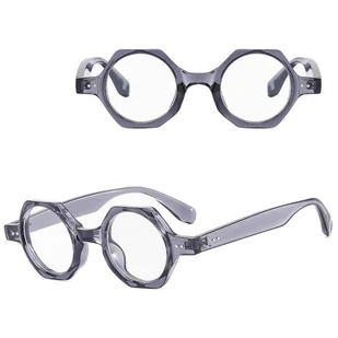 Okulary Lenonki zerówki do komputera z filtrem BLUE LIGHT STL41G szare transparentne + akcesoria - Okulary korekcyjne, oprawki, szkła - miniaturka - grafika 1