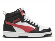 Buty dla dziewczynek - Buty dziecięce Puma 39383116 REBOUND V6 MID JR Czarne - miniaturka - grafika 1