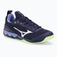 Buty sportowe męskie - Buty do siatkówki Mizuno Wave Luminous 2 evening blue/tech green/lolite - miniaturka - grafika 1