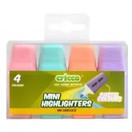 Przybory szkolne - Cricco Zakreślacze mini pastel 4 kolory - miniaturka - grafika 1