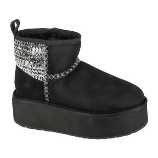 Buty Emu Australia Stinger Knit Flatform W13143-BLAK czarne - Śniegowce damskie - miniaturka - grafika 1