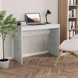 vidaXL vidaXL Biurko, betonowa szarość, 90x40x72 cm, płyta wiórowa - Biurka - miniaturka - grafika 1