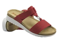 Klapki i japonki damskie - Klapki damskie z regulowanym paskiem na rzep czerwone Inblu CN-07GU - miniaturka - grafika 1