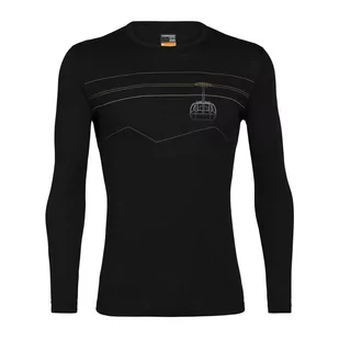 ICEBREAKER MERINO 200 OASIS LONG SLEEVE CREWE > 105208001BLK - Icebreaker - Koszulki sportowe męskie - miniaturka - grafika 1