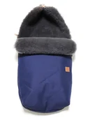 Akcesoria do wózków - Kaiser Naturfellprodukte Śpiworek wełniany "Natura Graphit" w kolorze granatowym - 85 x 45 cm - miniaturka - grafika 1