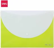 Teczki i skoroszyty - Zielona teczka kopertowa Deli na zatrzask A4 seria RIO - miniaturka - grafika 1