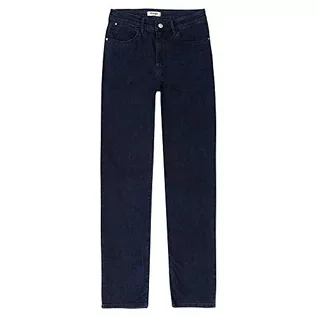 Spodnie damskie - Wrangler Spodnie damskie z prostymi nogawkami, niebiesko-czarne, W29 / L34 - grafika 1