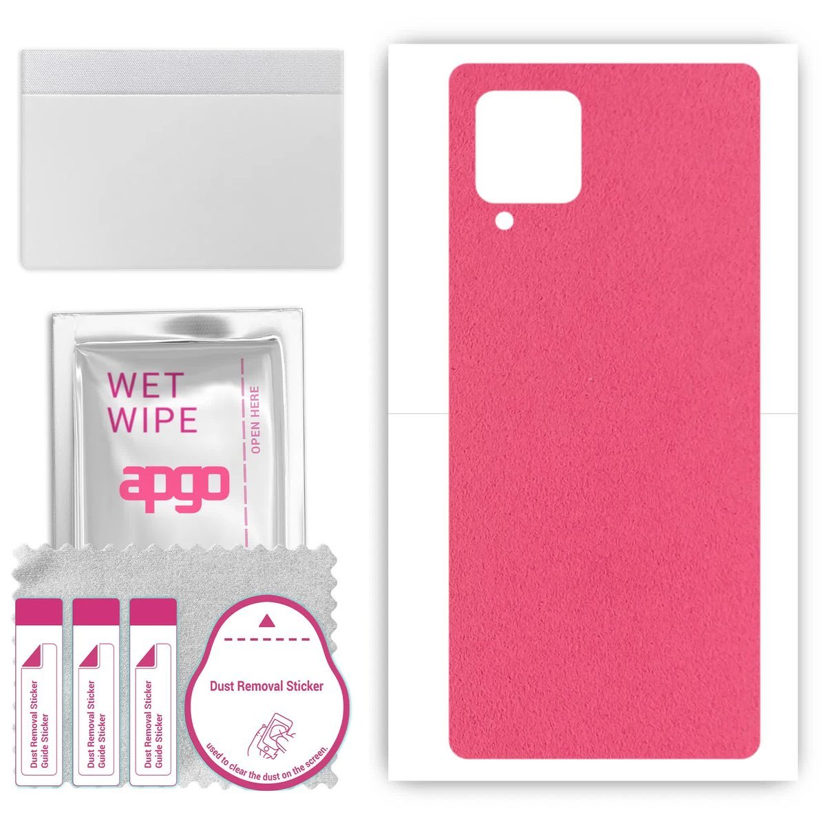 Folia naklejka skórka strukturalna na TYŁ Zamsz do Samsung Galaxy M42 5G - Zamsz Różowy - apgo SKINS