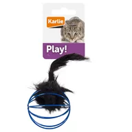 Zabawki dla kotów - Karlie zabawka dla kota, piłka z kratki z pluszową myszką| Dostawa i zwrot GRATIS od 99 zł - miniaturka - grafika 1