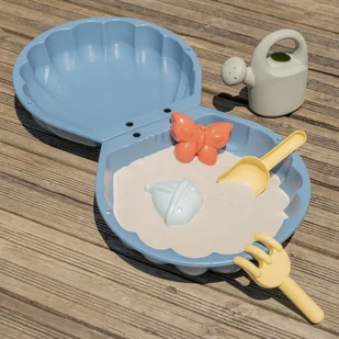 SMOBY Piaskownica z Przykryciem i Akcesoriami Basen Suchy - Zabawki do piasku - miniaturka - grafika 7