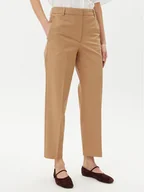 Spodnie damskie - Tommy Hilfiger Chinosy WW0WW40504 Beżowy Regular Fit - miniaturka - grafika 1