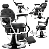 Fotele fryzjerskie - Fotel fryzjerski barberski hydrauliczny do salonu fryzjerskiego barber shop Agustín Barberking - miniaturka - grafika 1