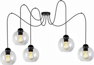 Lampy sufitowe - Lampa sufitowa pająk 5 żarówki czarna BOLL - miniaturka - grafika 1