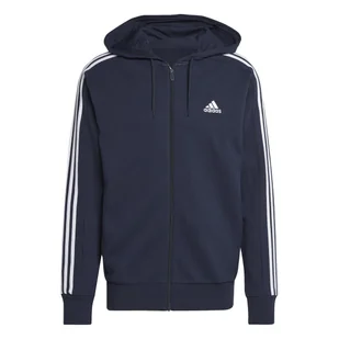 Bluza z kapturem męska adidas ESSENTIALS 3-Stripes granatowa IC0434-M - Bluzy męskie - miniaturka - grafika 1