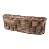 Donice - Cermax Osłonka doniczki rattan Boxy 80 cm ciemny brąz - miniaturka - grafika 1