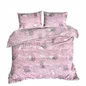 Pościel - pościel bawełna lux 140x200 + 1 poszewka B 546-1 zajączki różowe Wielkanoc - miniaturka - grafika 1