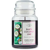 Świece - Purple River sojowa naturalna świeca zapachowa w szkle 22 oz 623 g - Black Coconut Lime - miniaturka - grafika 1