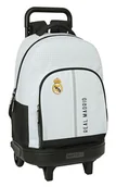 Plecaki - Real Madryt 1. WYPOSAŻENIE 24/25 - Duży plecak na kółkach, kompaktowy, zdejmowany, idealny dla dzieci w różnym wieku, wygodny i wszechstronny, jakość i wytrzymałość, 33 x 22 x 45 cm, kolor - miniaturka - grafika 1