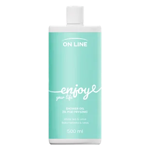 On Line Enjoy, żel pod prysznic, biała herbata i lotos, 500 ml - Żele pod prysznic dla mężczyzn - miniaturka - grafika 1