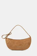 Torebki damskie - Patrizia Pepe torebka zamszowa kolor zielony 8B0274 L152 - miniaturka - grafika 1