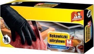 JAN Niezbędny Sarantis Jan Niezbędny Rękawiczki nitrylowe czarne rozmiar