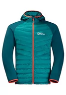 Kurtki męskie - Jack Wolfskin Męska kurtka Routeburn Pro Hybrid, niebieska (Bay Blue), L - miniaturka - grafika 1